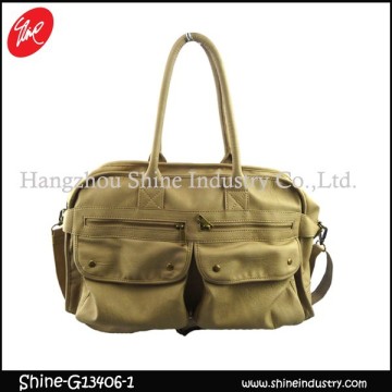multifunctional washed bag/pu travel bag/shoulder bag