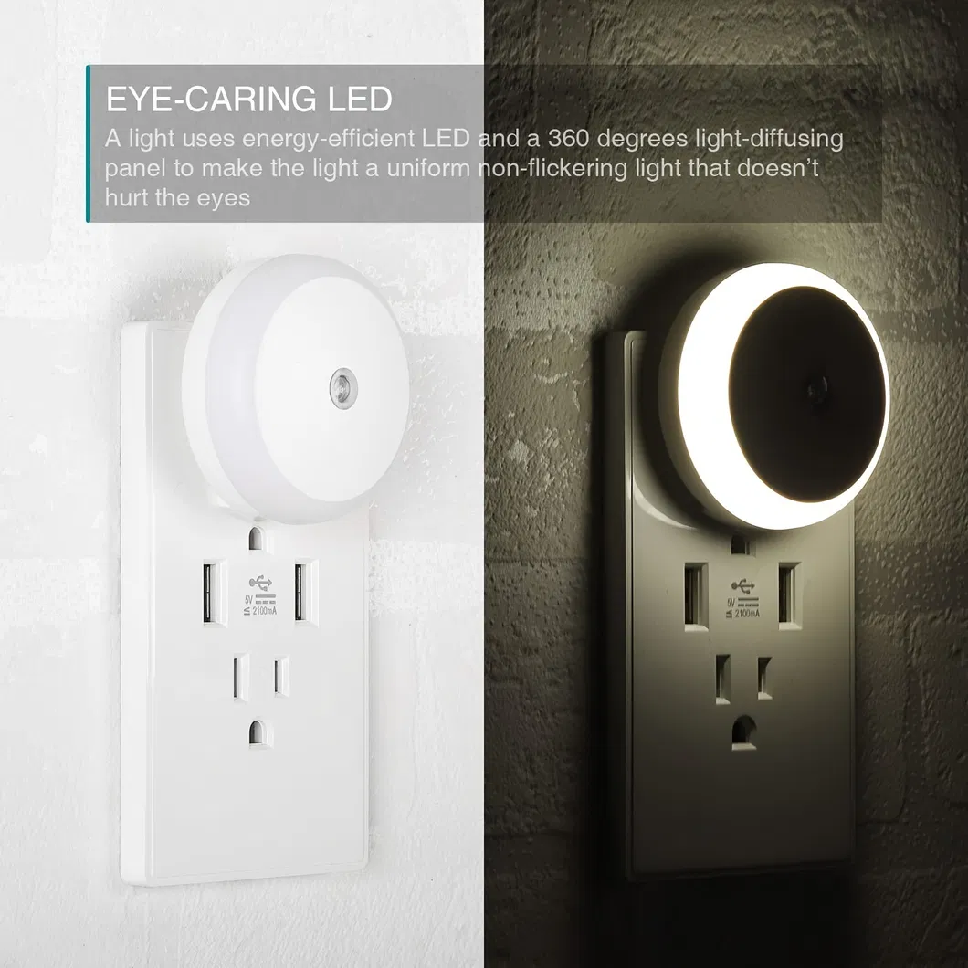 Smart White Induction Night Light with Touch Control Features