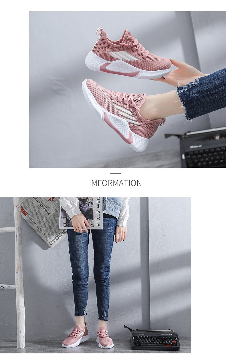 Amazon Hot Sell Women Shoes Fashion Trend Casual Shoes 2021 Summer New Style Flying Woven Breathable Fashion Sports Shoes