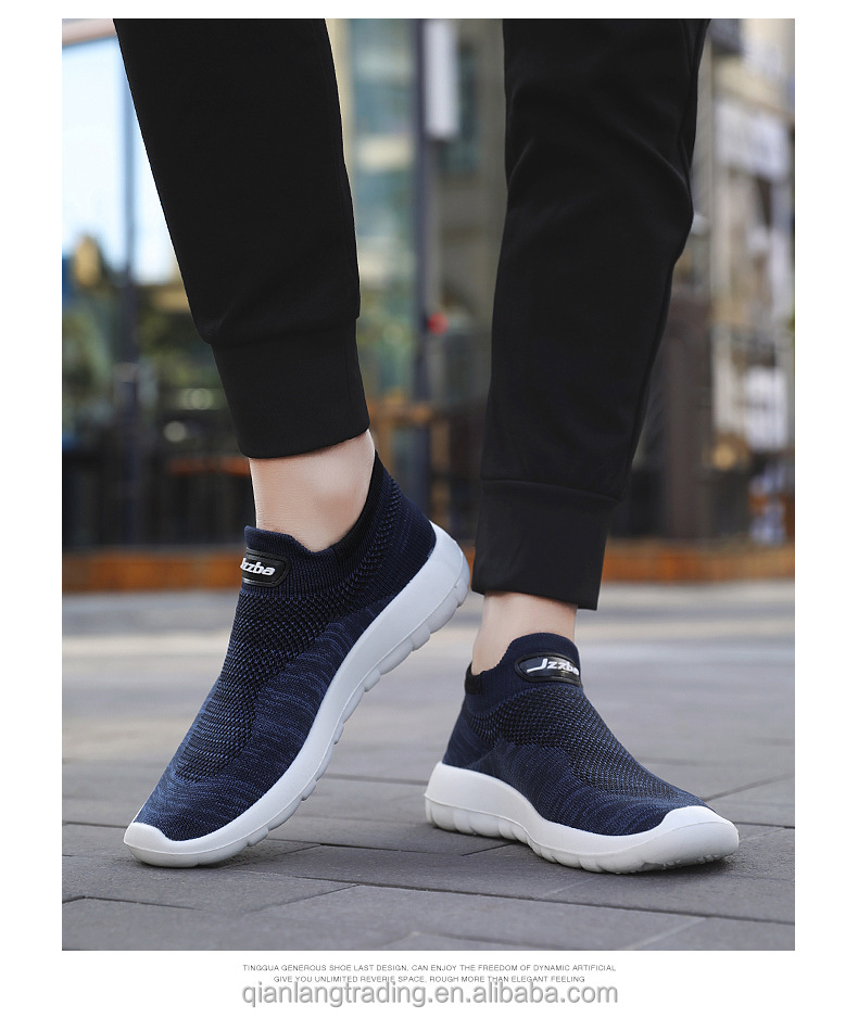 men Running shoes flying knit pumps shoes,couples Slip-On walking shoes for women/men ,Polyurethane high elastic flying weave