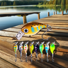 NEWMAJOR 3.6cm 2.1g False Bait Jig Hard Bait 8 Colors Crank Lure - High Quality ABS Plastic Lure