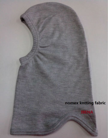 Nomex (meta-aramid) knitted fabric for FR face hood