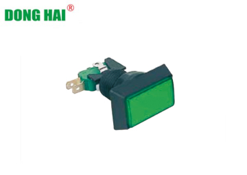 Rectangle Green Push Button Switch lamp