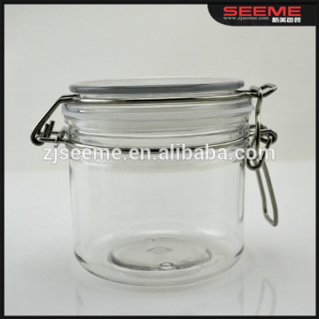 Transparent 200ml 300ml 400ml 500ml empty PET plastic seal pot