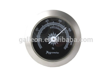 Diameter 50mm Black Face Analog Cigar Hygrometer