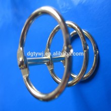 Golden 3 hole binding ring clip, calendar ring for desk calendar