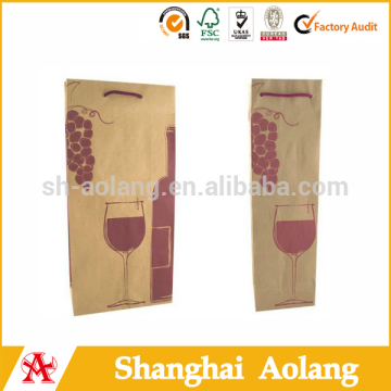 Recyclable standup kraft paper bag for food package