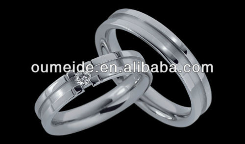 Wholesale Alibaba Popular fashion jewelry 316L Stainless steel CZ diamond ring jewelry
