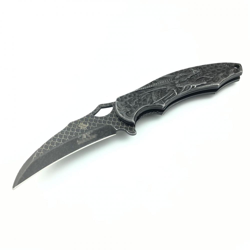 Loong Embossed Fast Open Pocket Knife