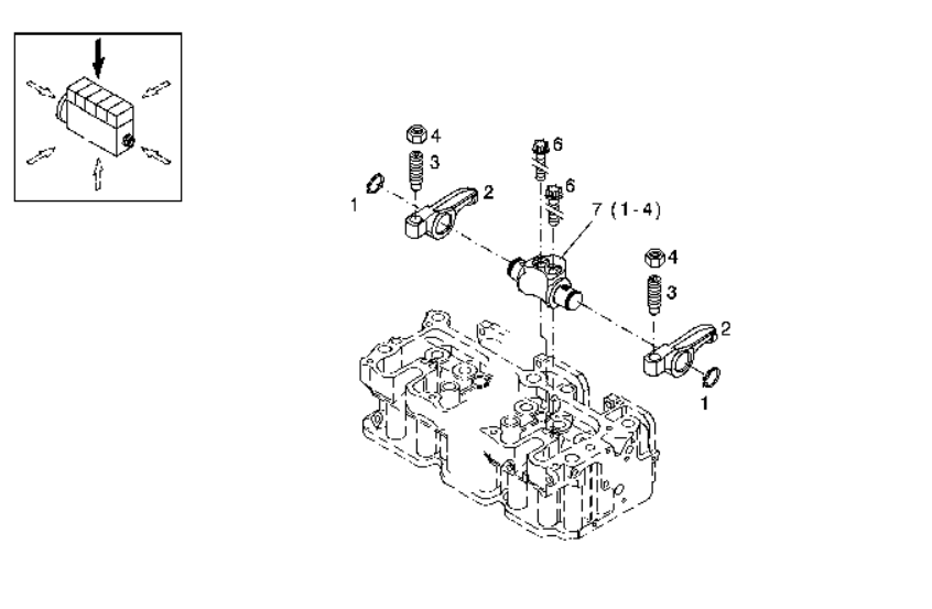 Deutz 2011 engine Rocker Arm Bracket Assembly