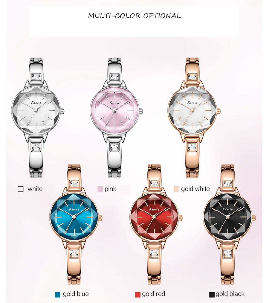 KIMIO K6312 Fashion Women's Bracelet Watches Crystal Ladies Quartz Watch Casual Women's Dress Watch Wristwatches