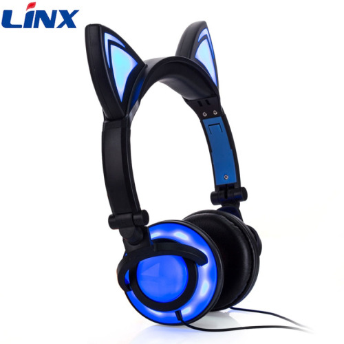 Glowing Cat Ear Headphones With Good Quality Assurance