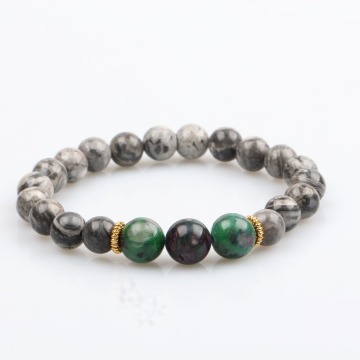 Alibaba golden supplier wholesale custom natural stone bracelet multi color stone bead bracelet jewellery