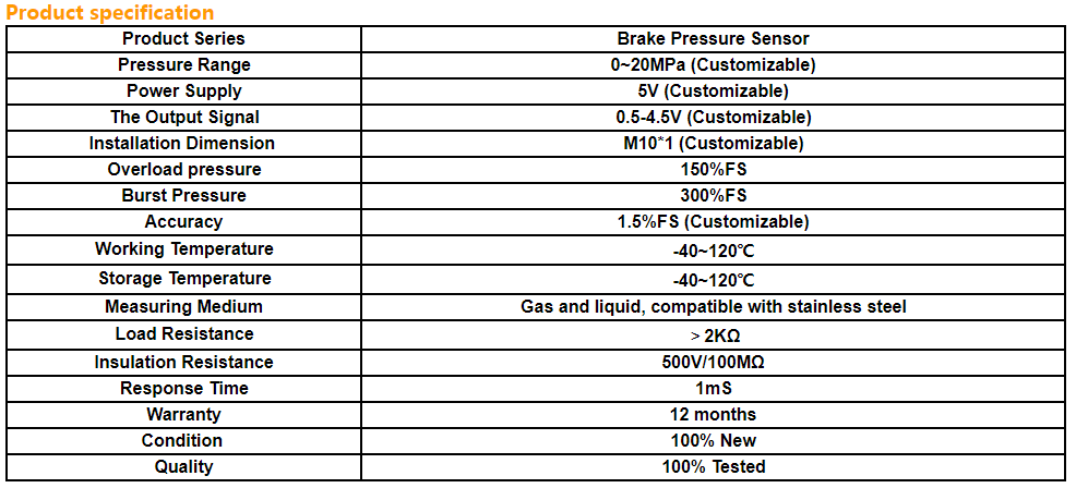 HM5700C Brake pressure transducer