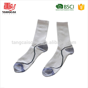 SPS-01 White Sport Crew Mens Socks With Half Terry/Crew Mens Sports Socks