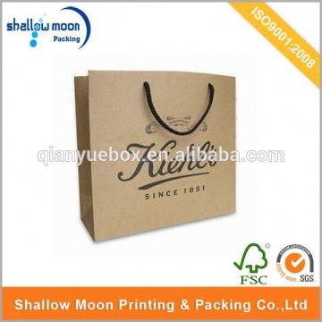 Printed logo brown kraft paper bag