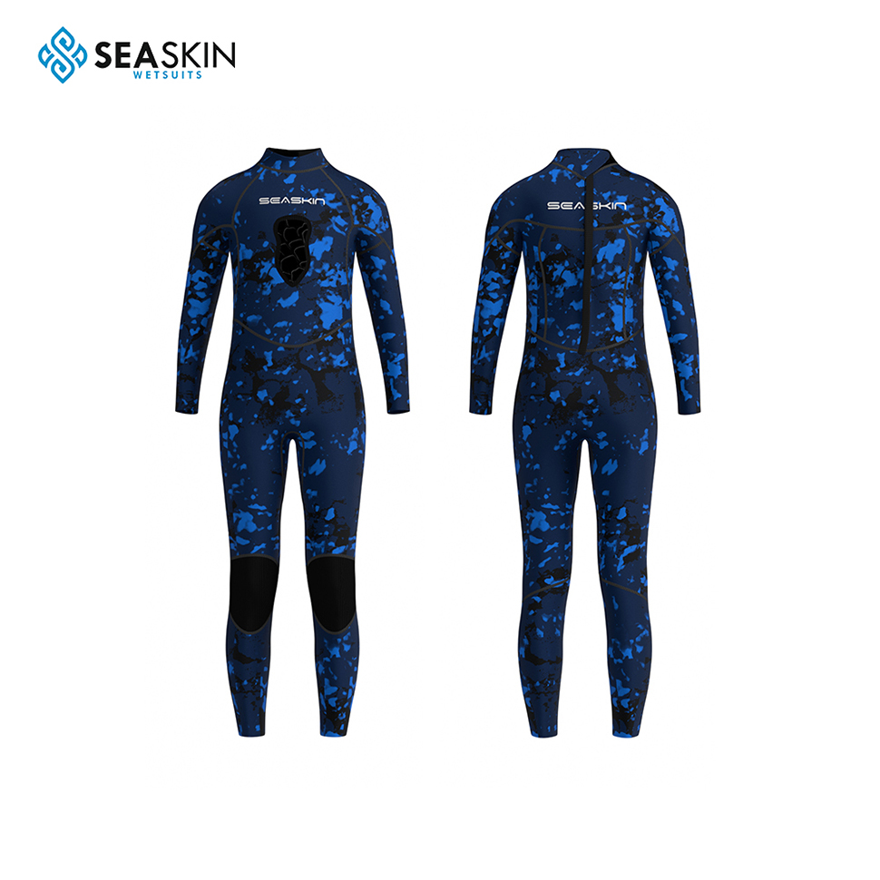 Seaskin Özelleştirilmiş Tek Parça Çocuk 2.5mm Dalış Şnorkelli Yüzbaşı Wetsuit