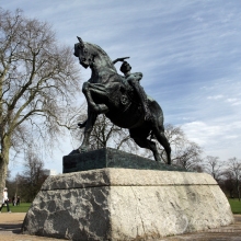 modern outdoor garden sculpture metal craft outdoor knight statue