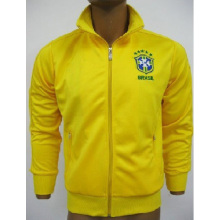 Thailand quality Brazil soccer training coat for winter