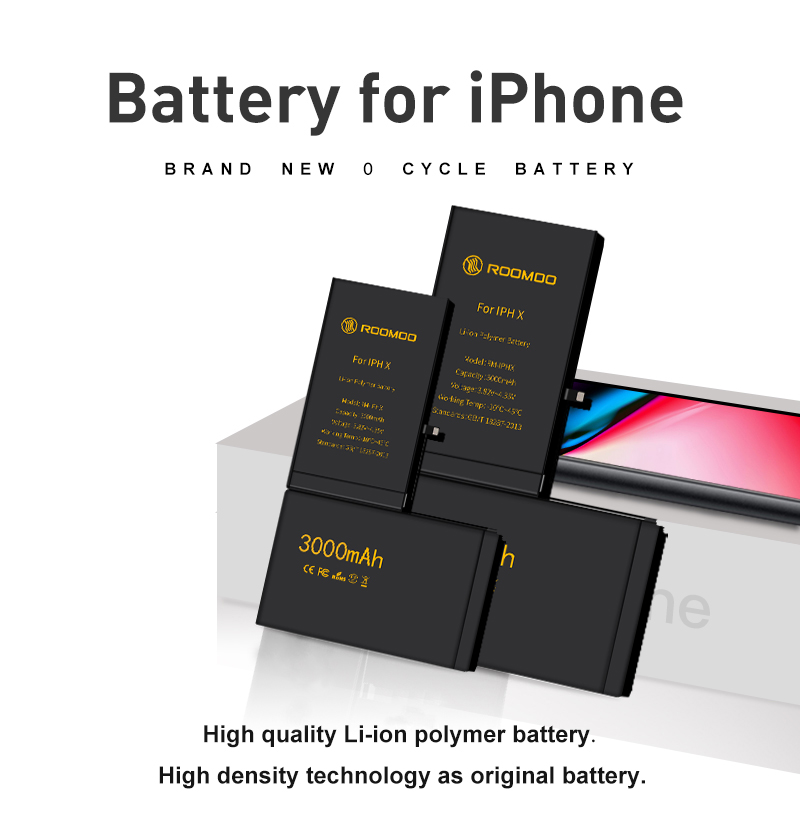 2021 factory make directly supply 3000mAh durable compatible lithium battery oem ce brand for iphone battery X