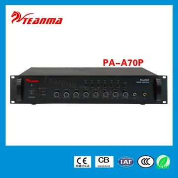 TEANMA 70W 6 Zone PA Mixer Amplifier Monoblock Amplifier