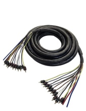 High Quality Professional 10 RCA 12 RCA Audio Cable with 3 Core 12 AWG Power Wire - Medusa Cable