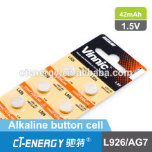 alkaline battery button cells 1.5V AG cells, watch battery