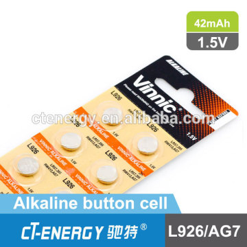 alkaline battery button cells 1.5V AG cells, watch battery