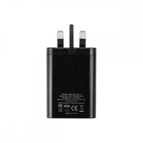 Adaptador de alimentación USB inteligente de 30W QC3.0 cargador de teléfono