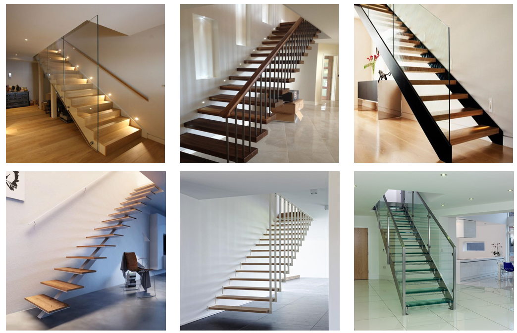 China indoor solid rubber wood curved staircases