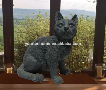 Polyresin cat statues for garden decoration