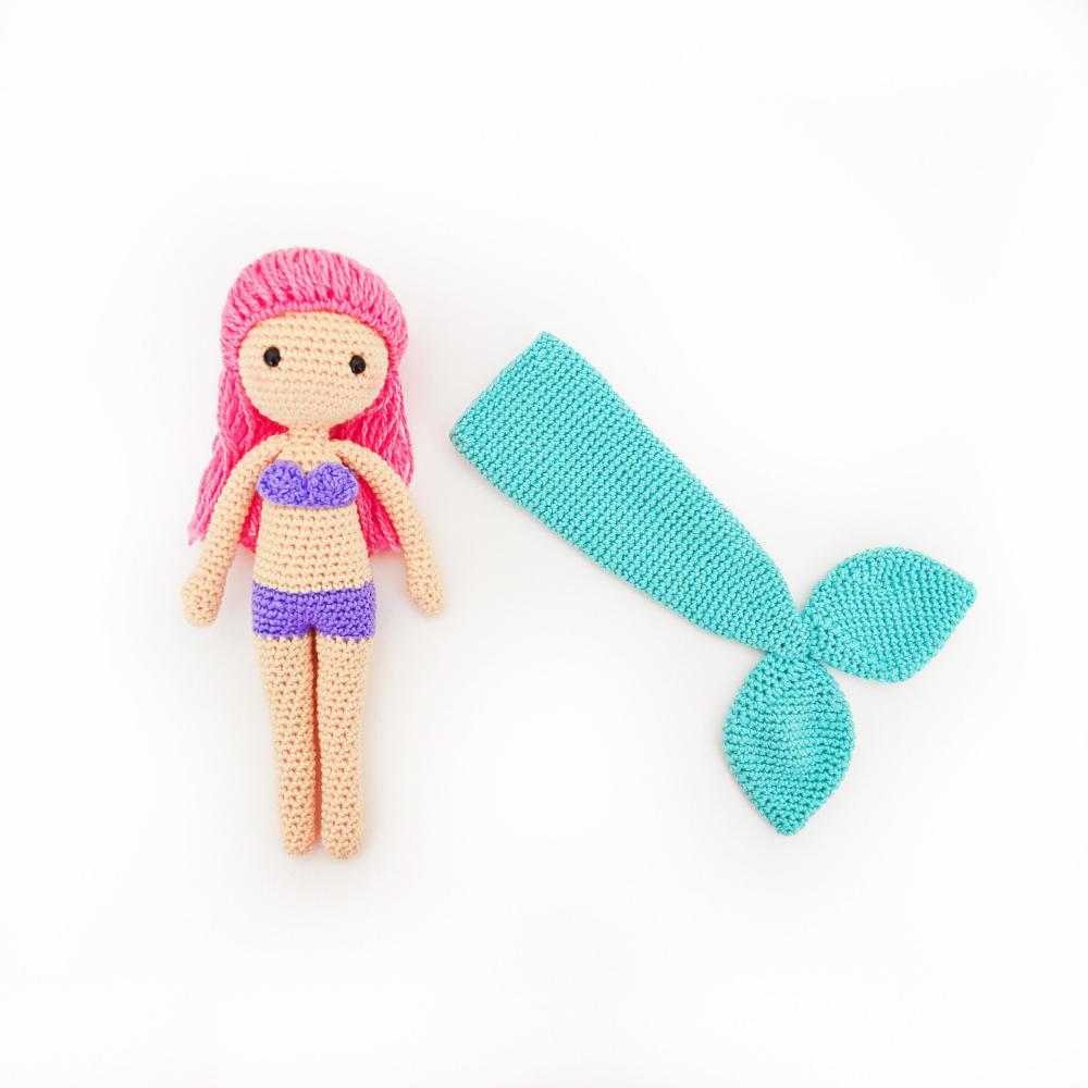 5 3 Crochet Mermaid Doll