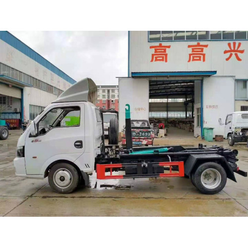 4x2 small garbage trucks with hook arm lift