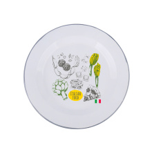 Distinctive Italian Flavor Dish Italian Food Plate Tiramisu Cake Dish Arancia Plate Piadina Dish Metal Carbon Steel Enamelware Enamel Pizza Plate