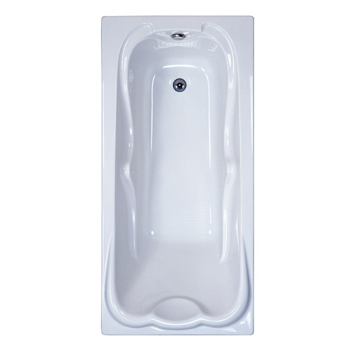 Bathroom Soaking Tubs With Drain Contemporary Tub Glossy White Rectangle Shape