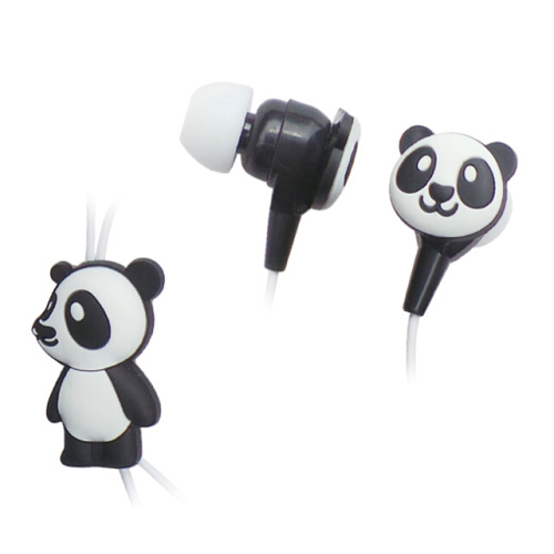 Factory Children Adorable Cartoon Panda Retractable Earphone