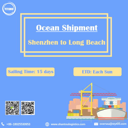 Frete marítimo do oceano de Shenzhen a Long Beach