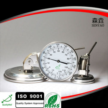 adjustable angle bimetal thermometer