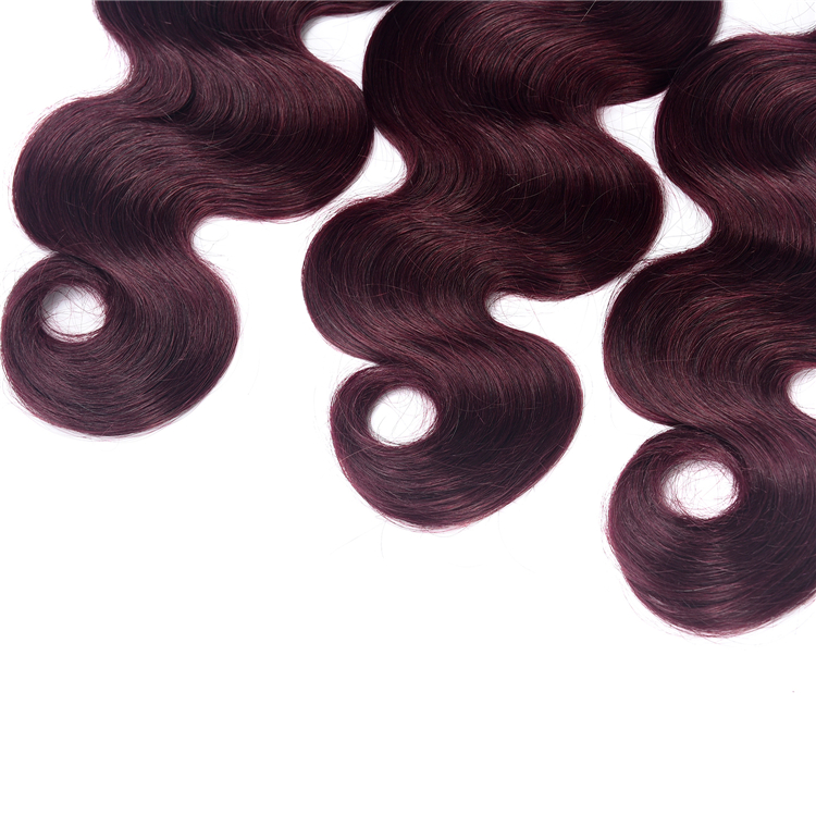 Brazilian Raw Virgin Hair Ombre 1B 99J Human Hair Weave Bundles 100 Cheap Ombre Hair Extension For Braiding