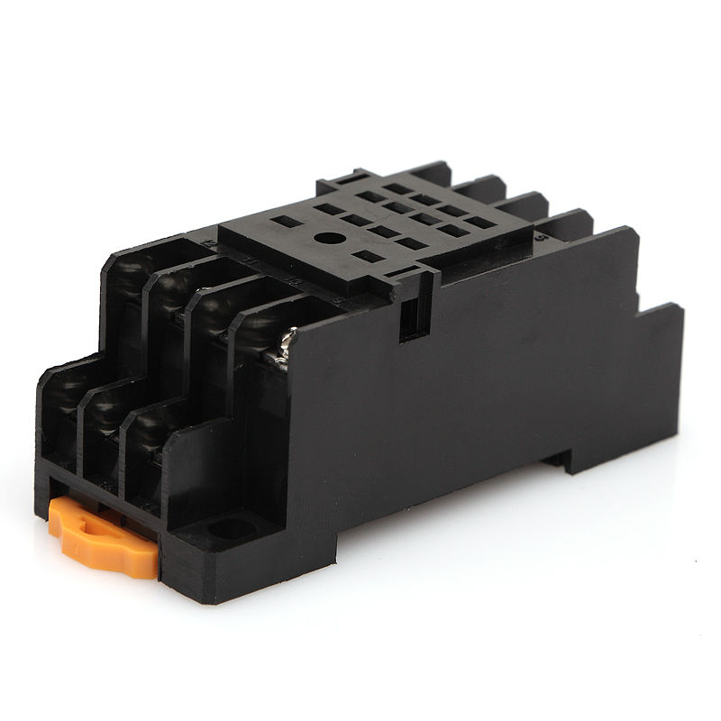 SAIPWELL 18F-4Z-C1(PYF14A) Custom Black Relay Socket Plastic 7A Relay Socket New Type Mini Electrical Relay Socket