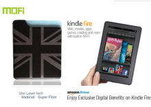 Simple Super Fiber Tablet Protective Amazon Kindle Fire Leather Cover With American Flag