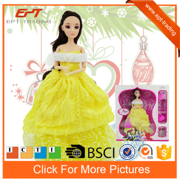 Lovely 12 inch fashion silicon beautiful girl toy doll for kids