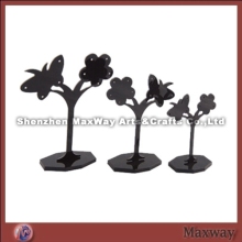 Acrylic Butterfly Flower-shaped Black Ear Nail/Pin/Earbob/Pendants/Earrings Display Holder/Showcase