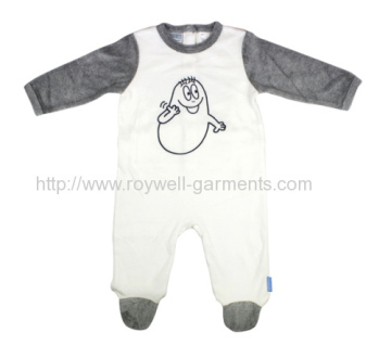 Baby Velour Rompers With Nice Emb On The Front?