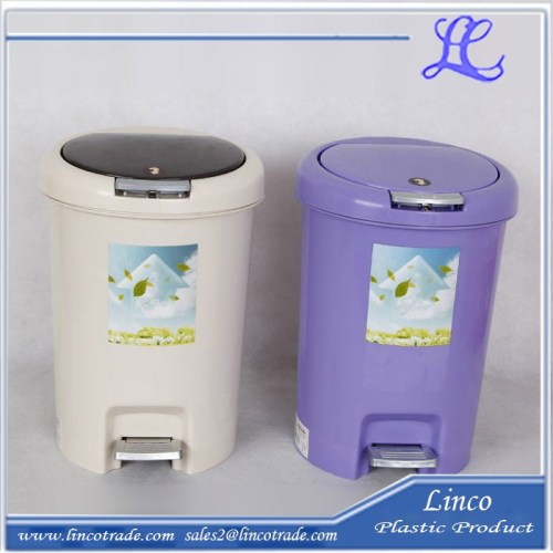 Hot !!! Round Plastic Pedal Dustbins