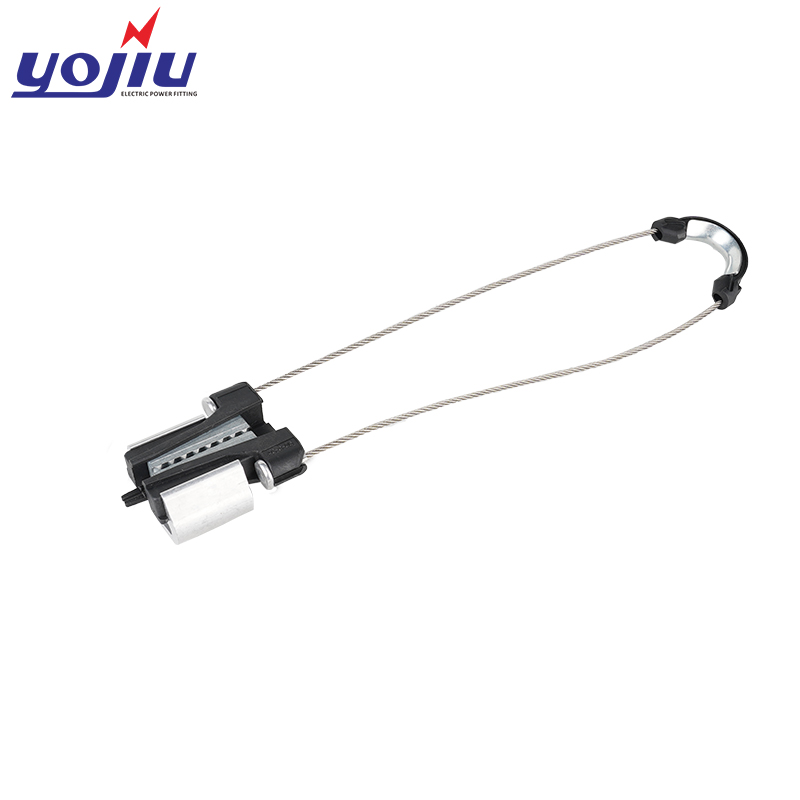 Ftth Anchoring Clamp Fiber Optic Drop Flat Electric Power Cable Suspension Clamps