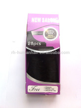 Best quality 28 pcs 100% human hair with free clouser