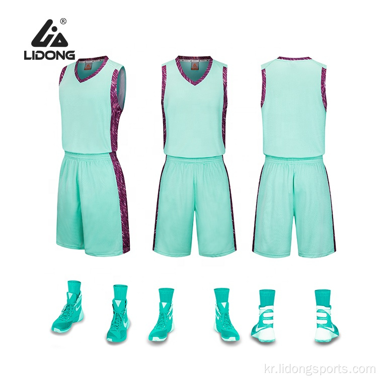 2021 뜨거운 판매 사용자 정의 색상 조합 농구 유니폼
