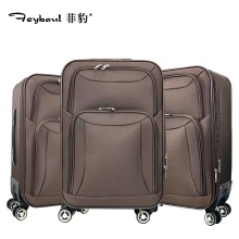 Wholesale Cheap Outer trolley luggage soft travel suitcase Polyester material luggage bags