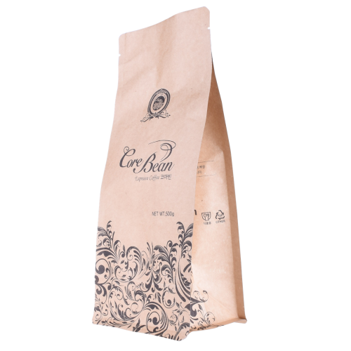 Clear Laminated Material Kraft Paper Bag Untuk Desain Kemasan Makanan Makanan Stand Up Pouch Kraft